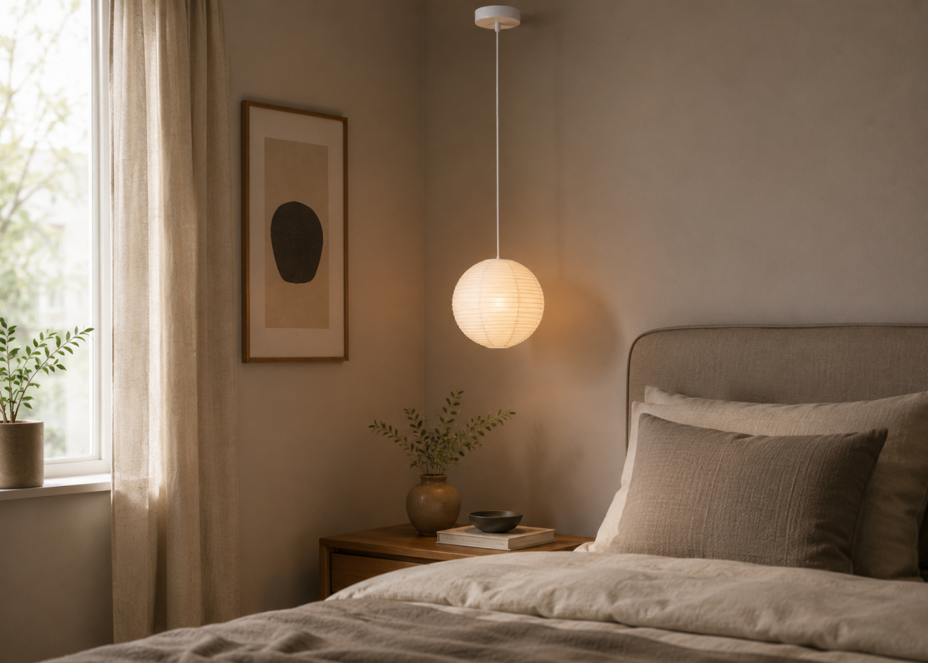 Lampada a sospensione 'Lycka' - Bianca 30cm