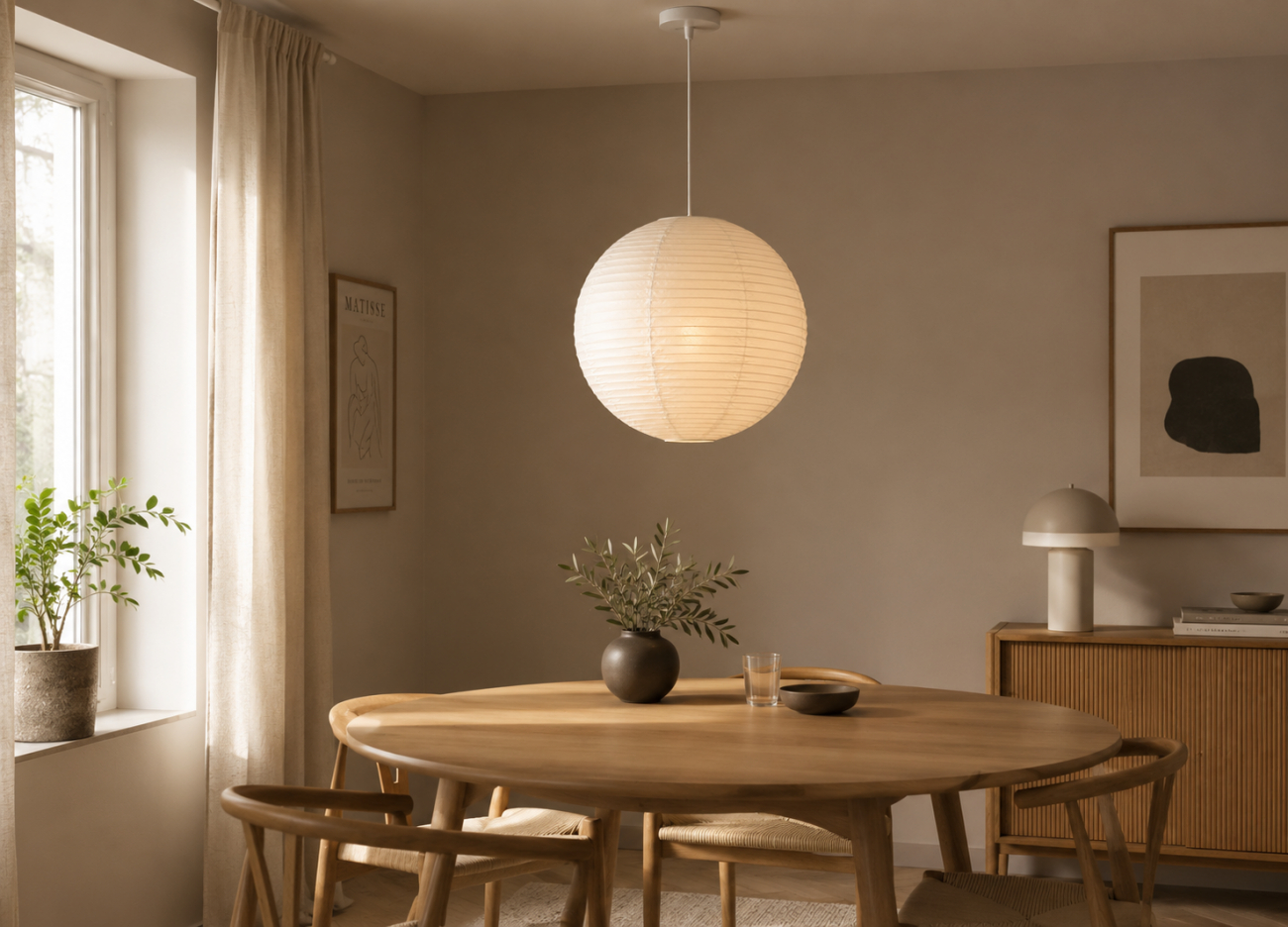 Lampada a sospensione 'Lycka' - Bianca 40cm