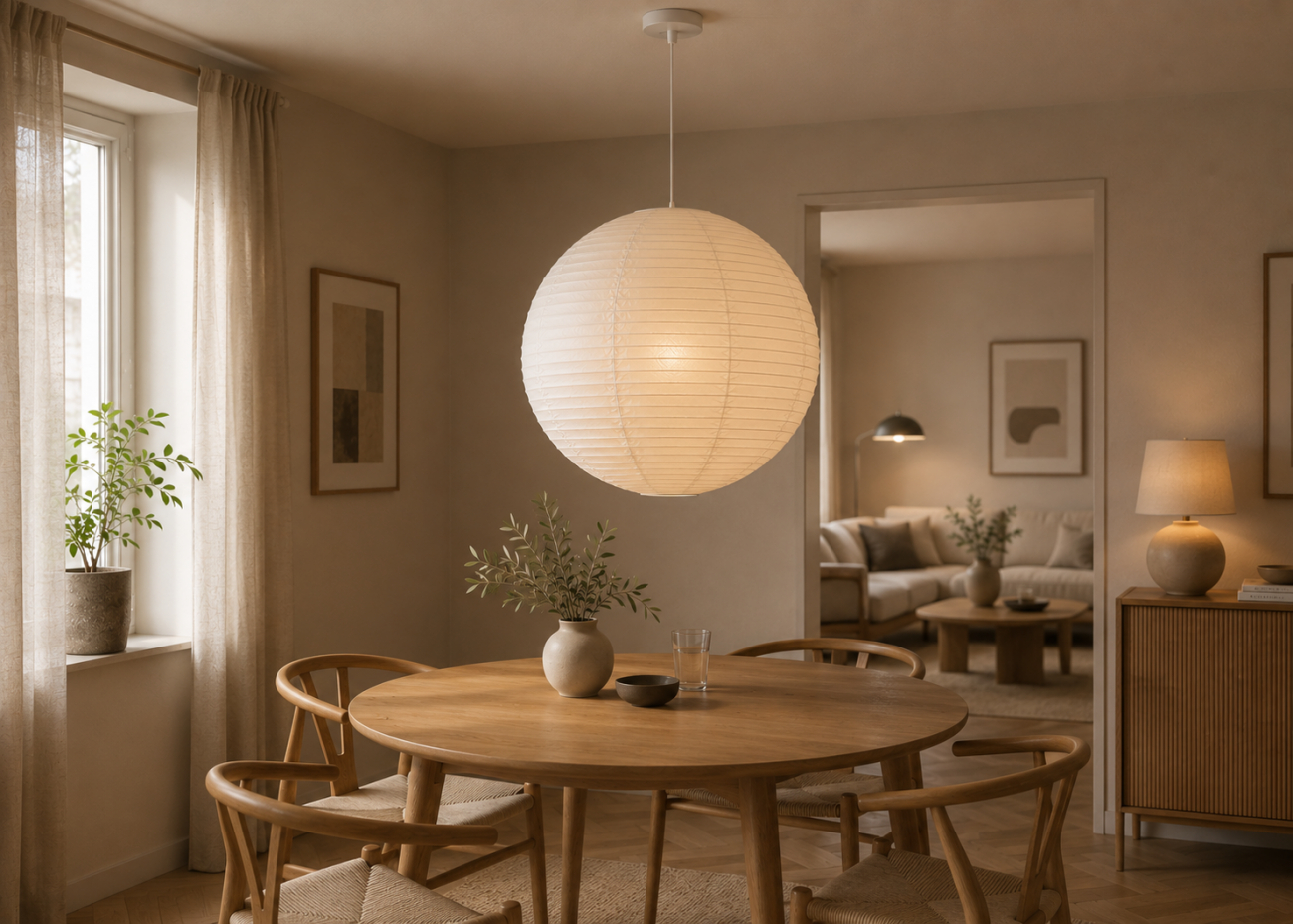 Lampada a sospensione 'Lycka' - Bianca 50cm