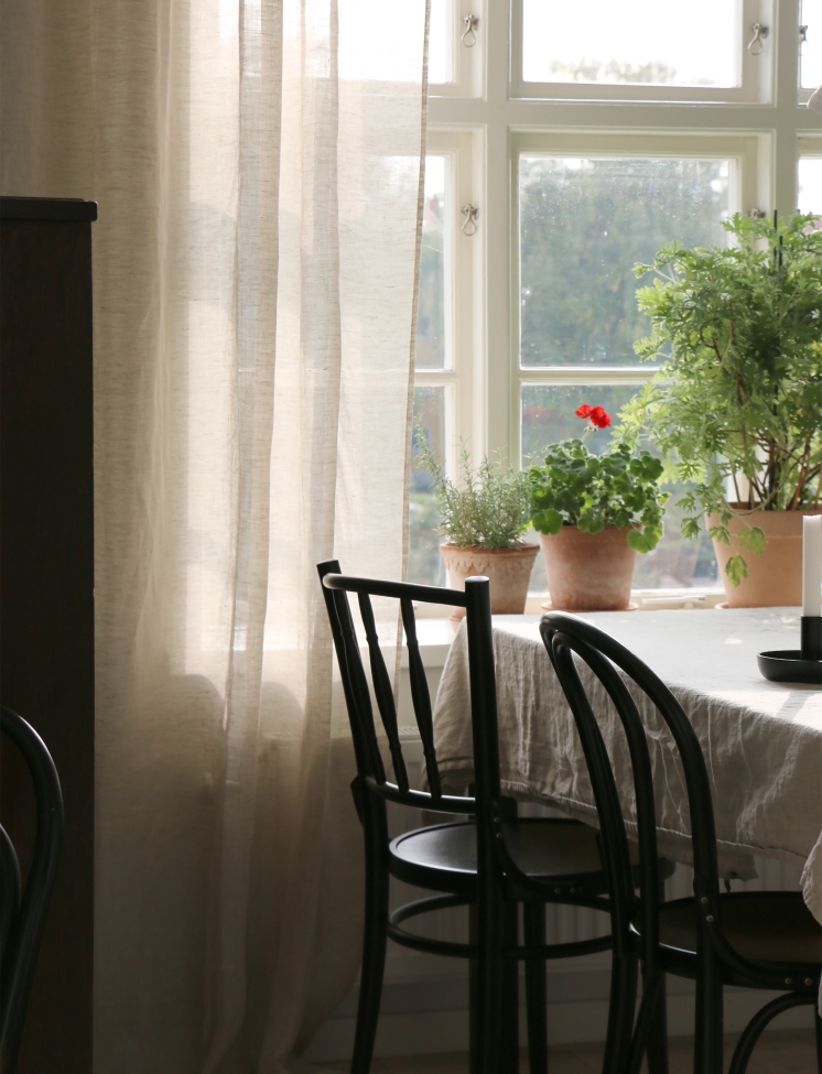 Tenda con nastro arricciato 'Dalsland' 145x290 - Naturale