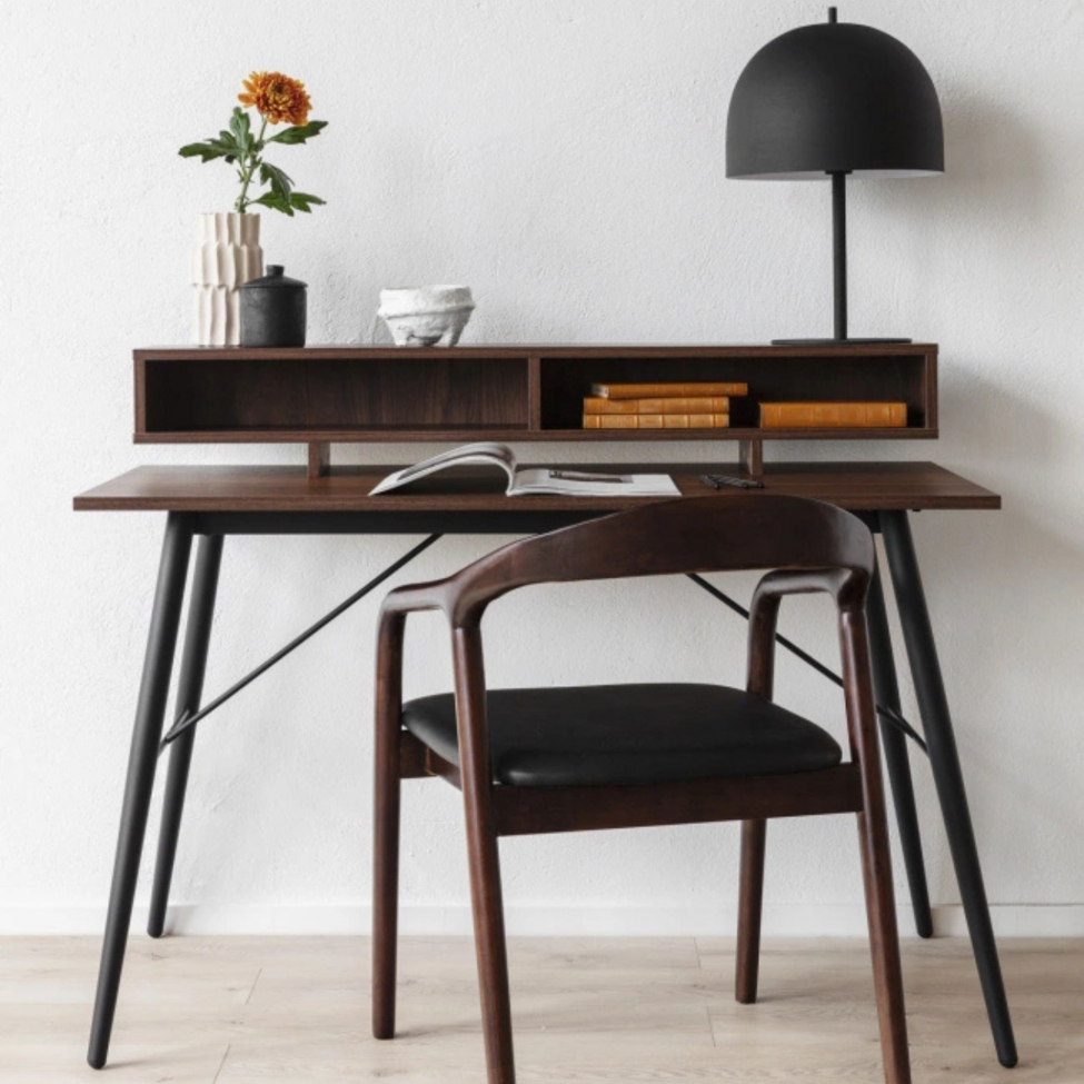 Sedia con braccioli 'Aspa' - Marrone scuro