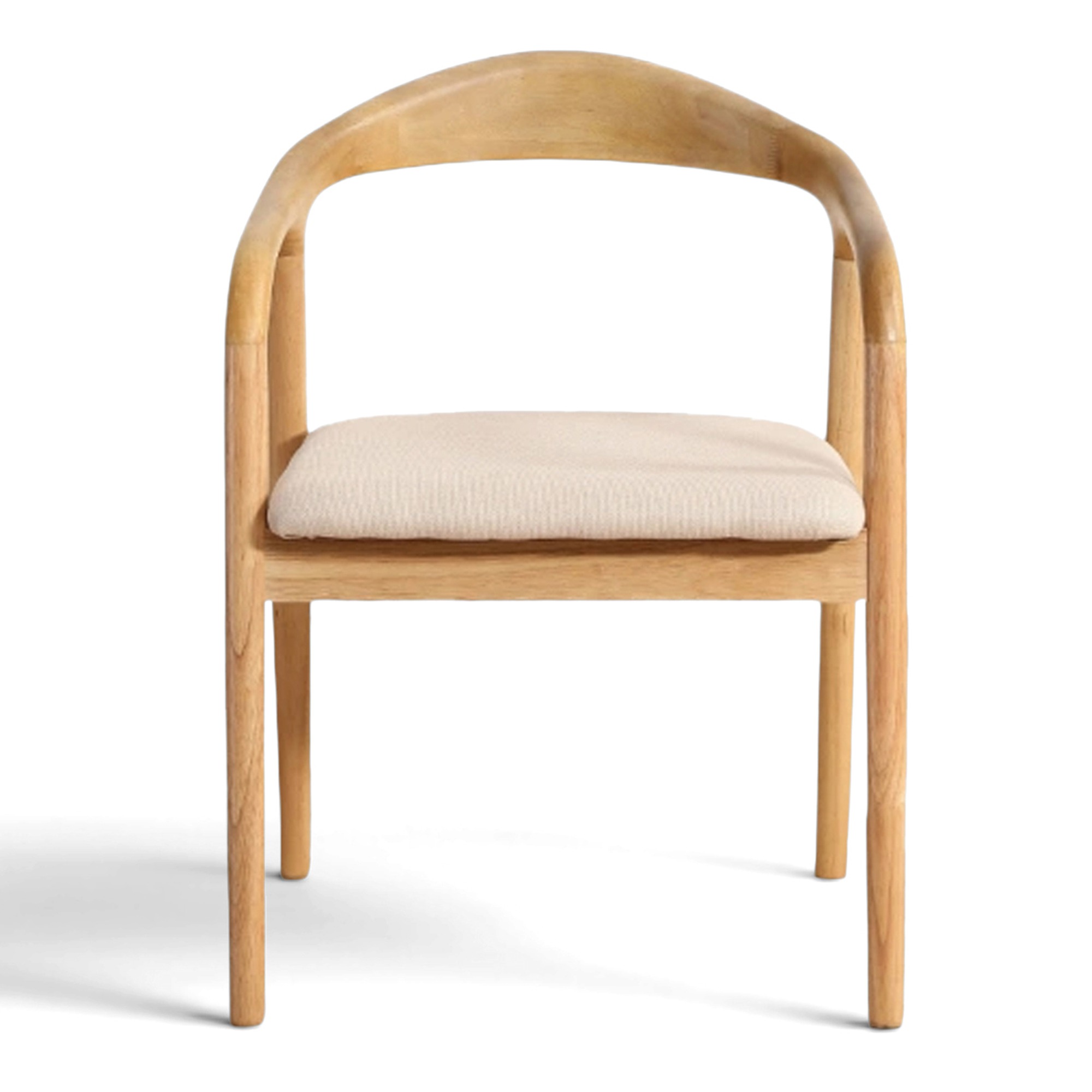 Sedia con braccioli 'Aspa' - Naturale/beige