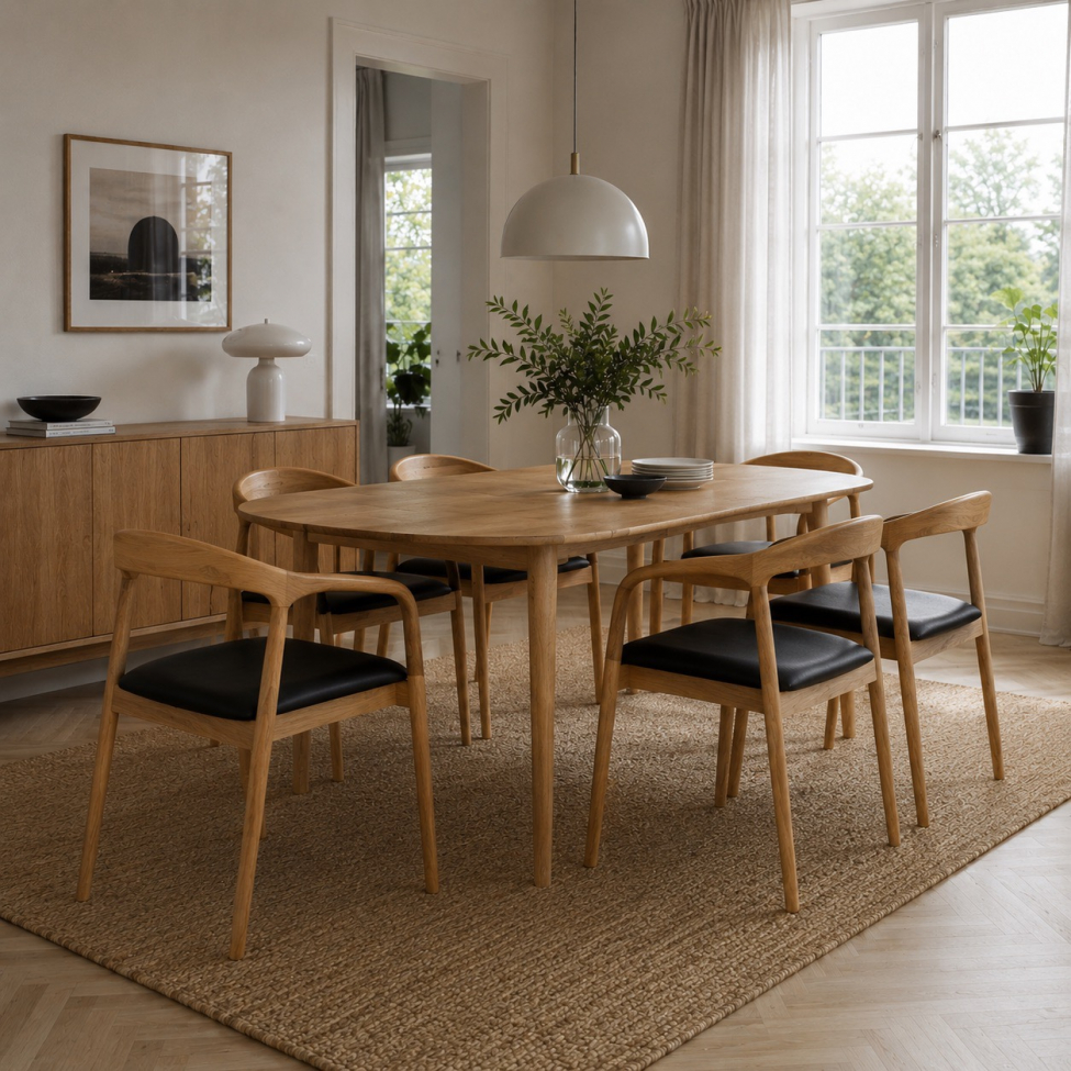 Sedia con braccioli 'Aspa' - Naturale