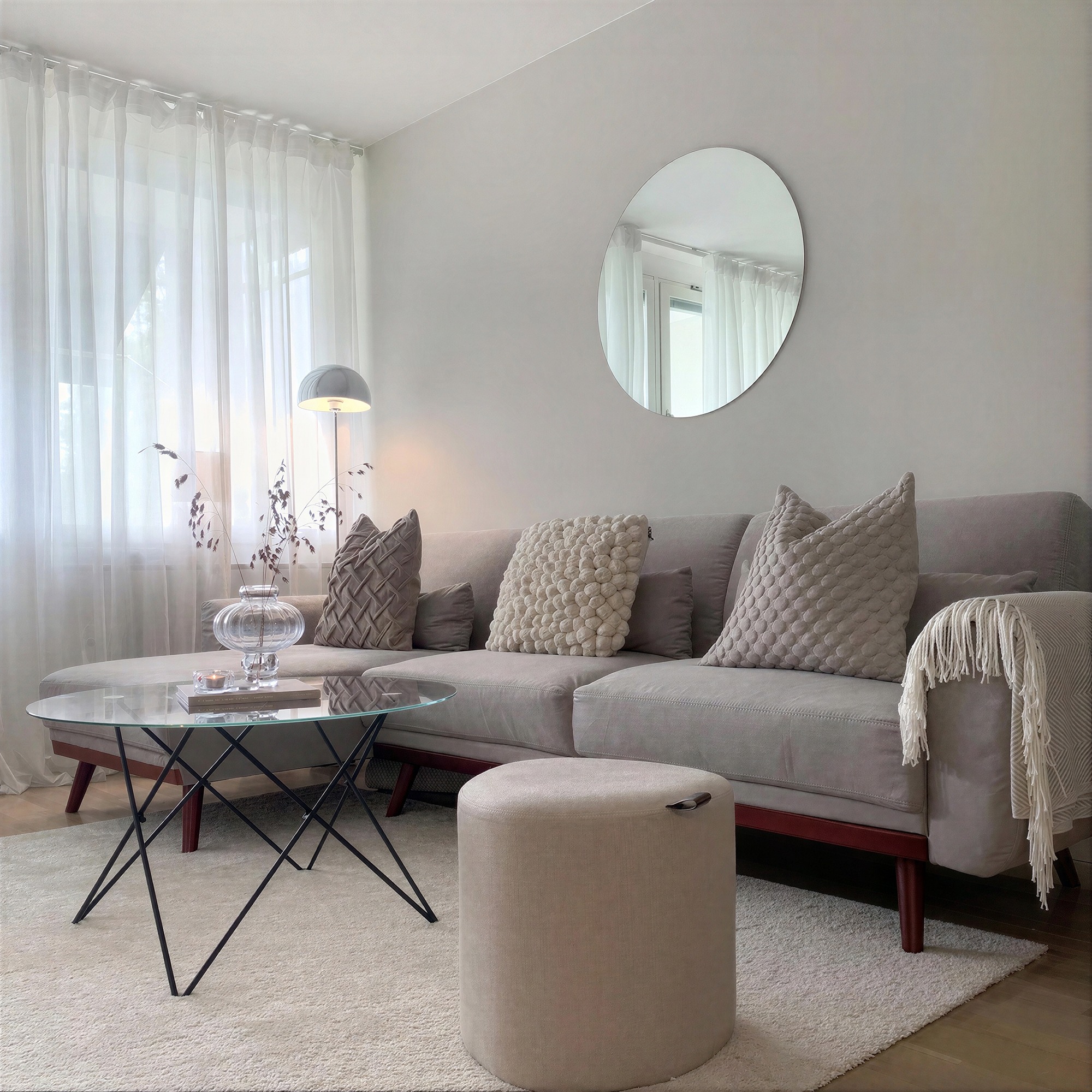 Divano letto 'Texas' - Grigio chiaro