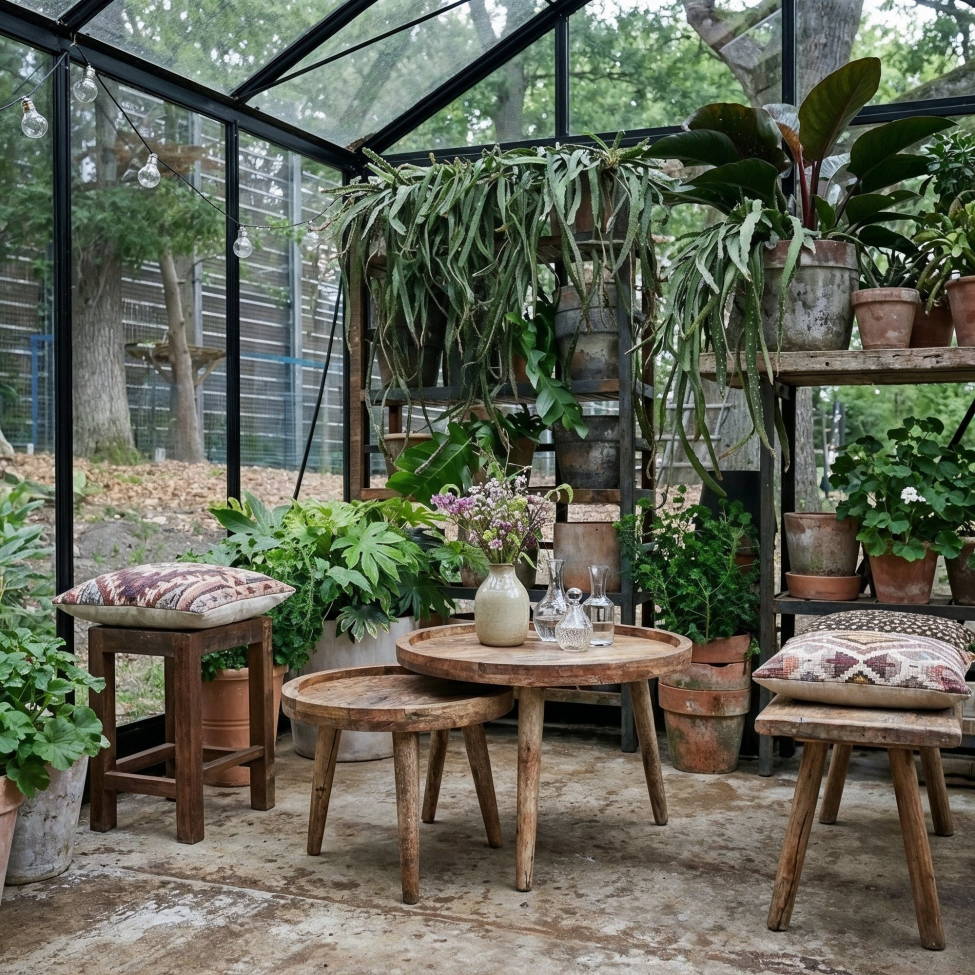 Tavolino 'Manarola' 2 pezzi - Marrone