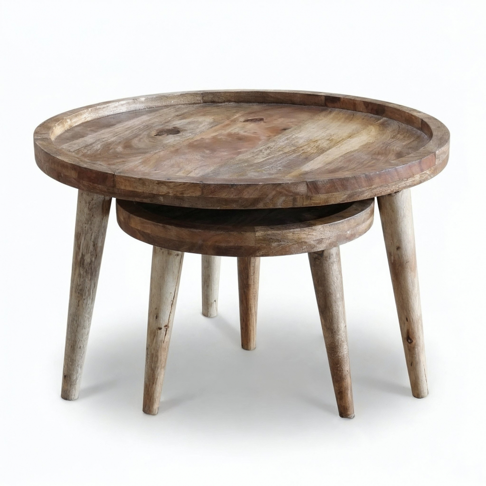 Tavolino 'Manarola' 2 pezzi - Marrone