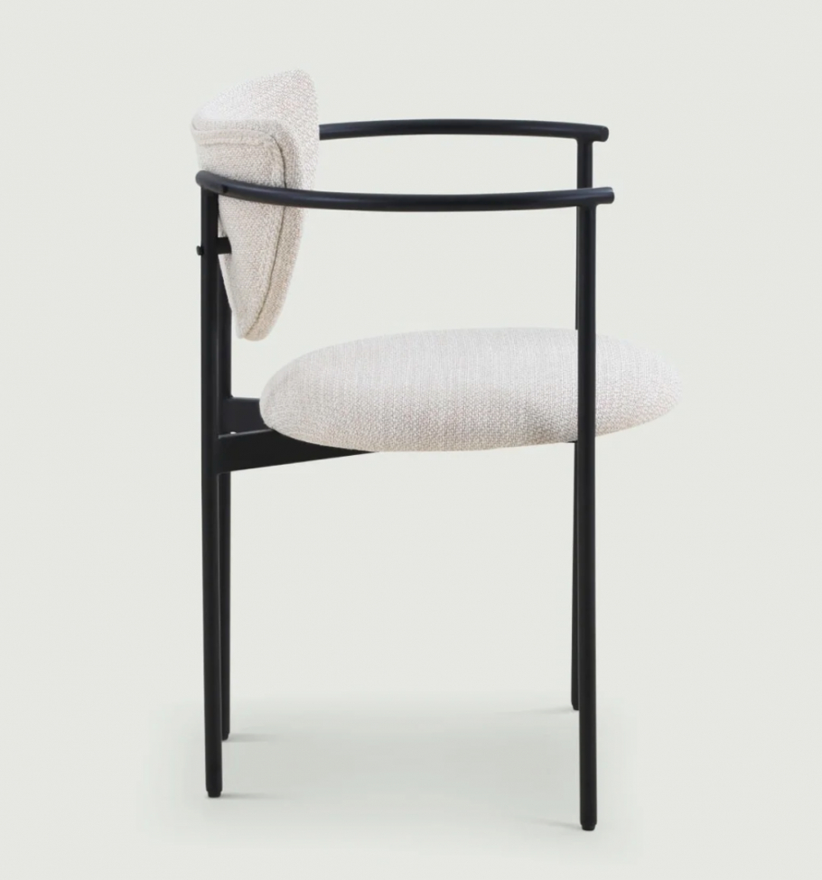 Sedia 'Lunar' - Crema Boucle