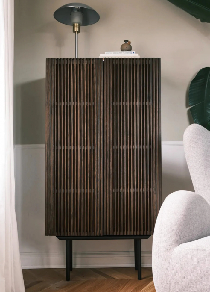 Panca alta 'Louvre' - Noce