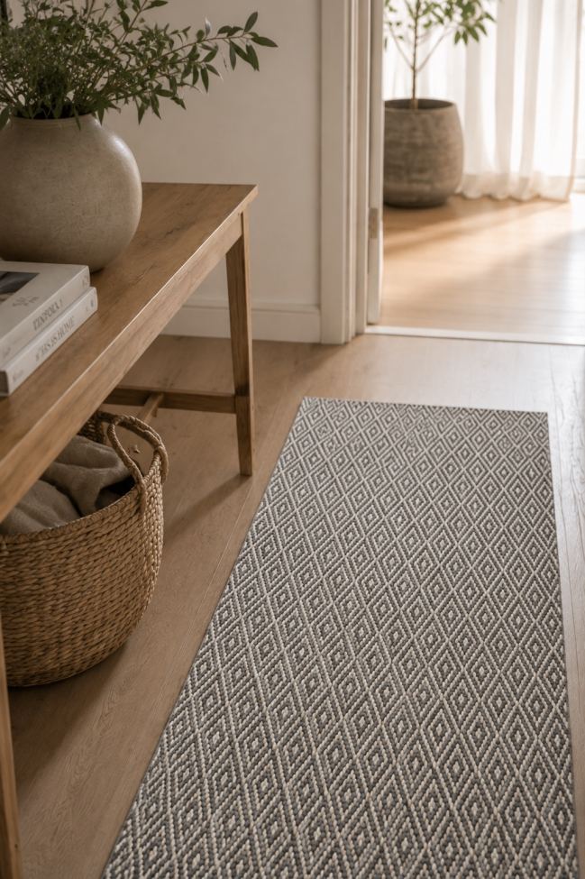 Tappeto 'Cozy Luxury' 90x200cm - Grigio/Bianco