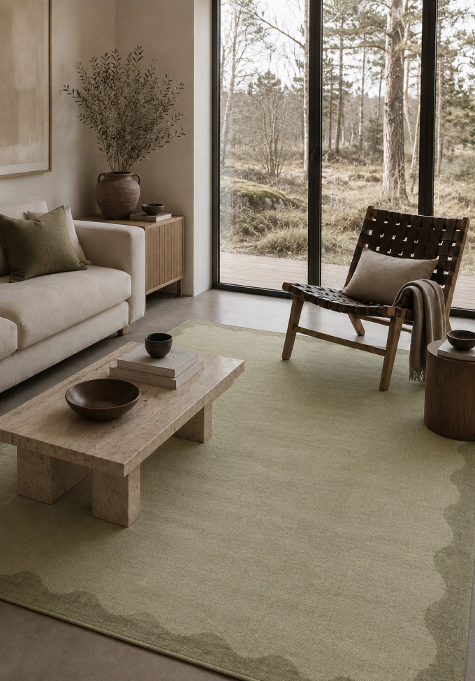 Tappeto 'Lunelle' - Verde chiaro