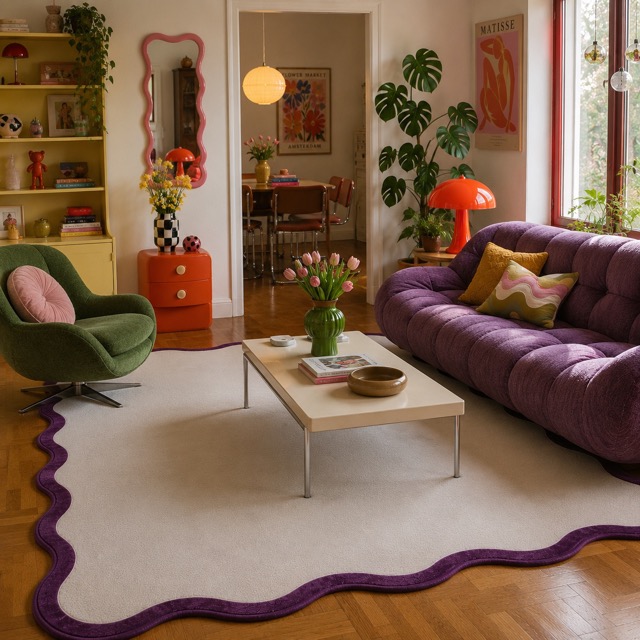 Tappeto 'Aureline' - Grigio/Viola