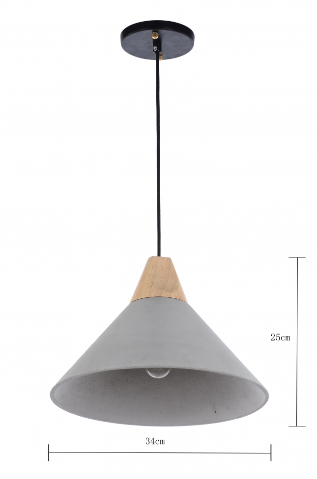 Lampadario 'Morris' - Legno/Cemento