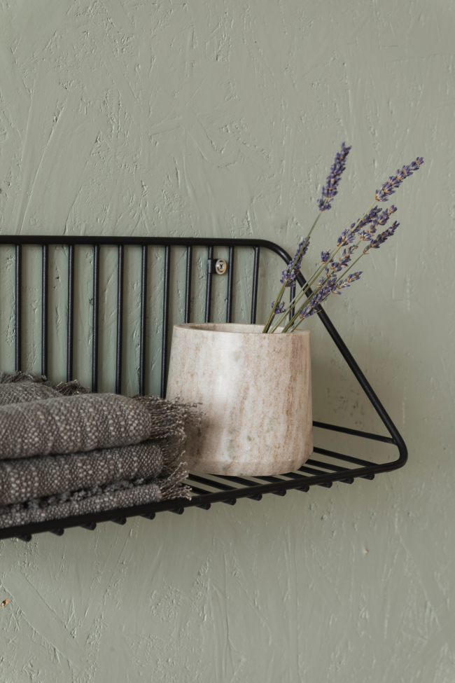 Mensola da parete 'Strings' - Nero/Metallo