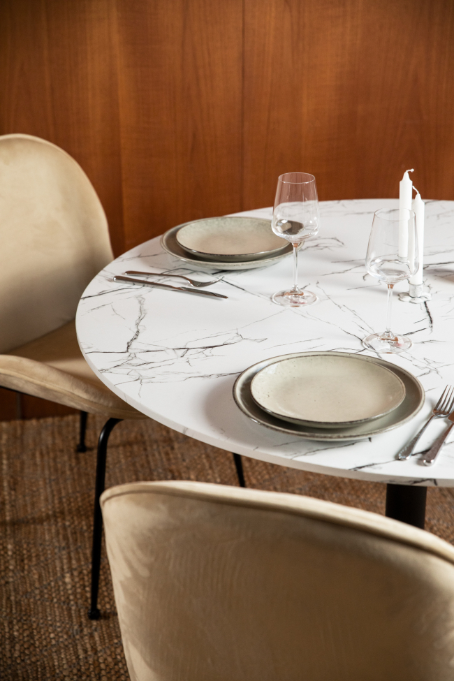 Sedia 'Lux' - Sabbia/Nero