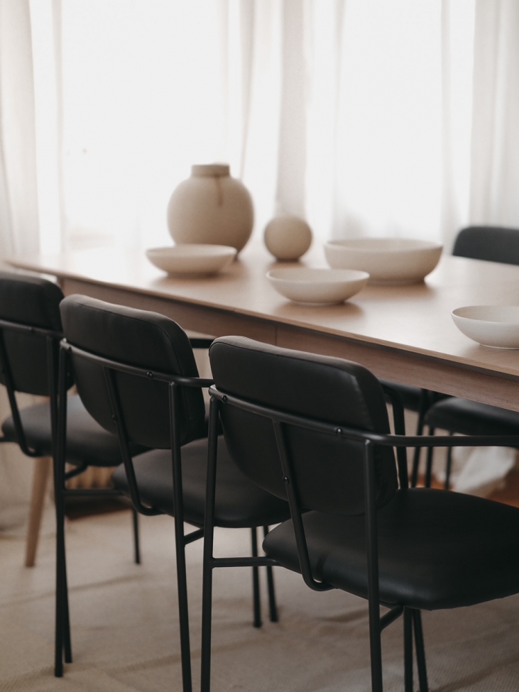 Poltrona con braccioli 'Ebba' - Nero