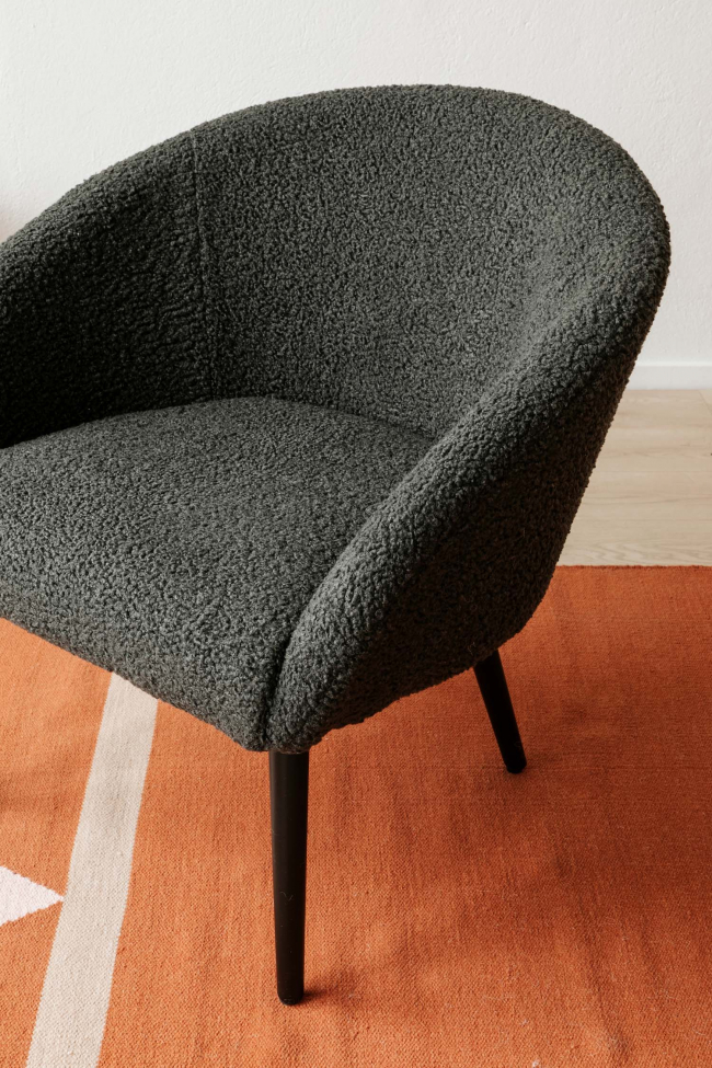 Poltrona 'Puffy' - Grigio scuro/Teddy