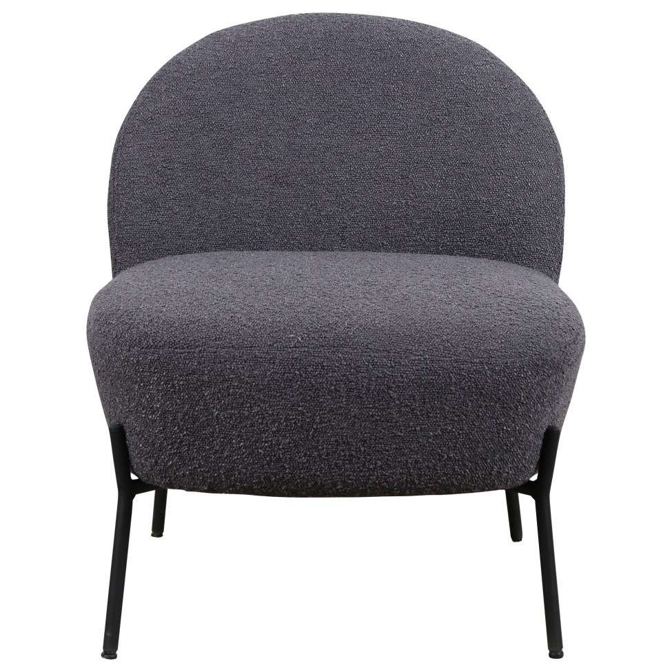 Poltrona 'Gori' - Grigio scuro/Bouclé