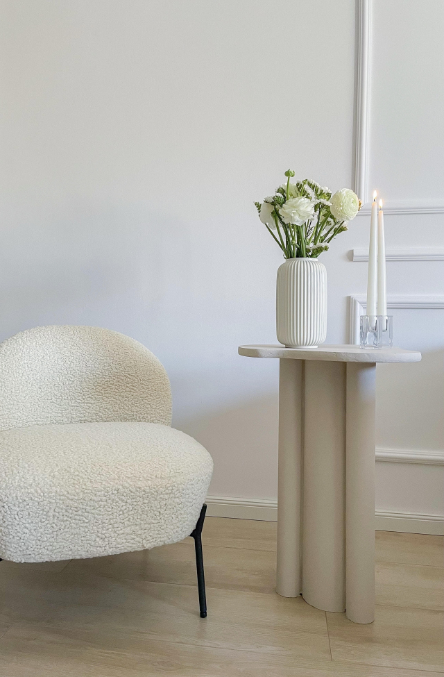 Poltrona 'Gori' - Bianco/Teddy