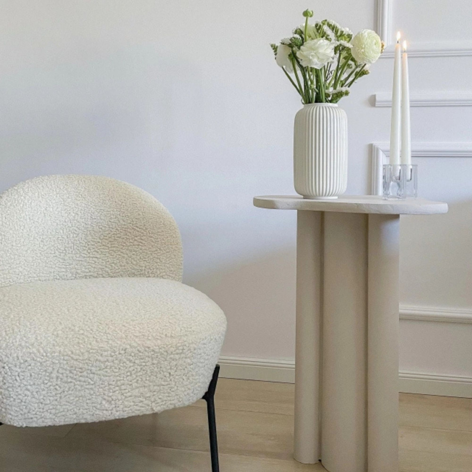 Poltrona 'Gori' - Bianco/Teddy