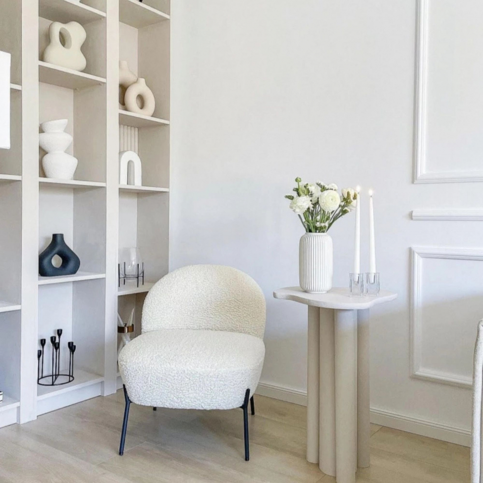 Poltrona 'Gori' - Bianco/Teddy