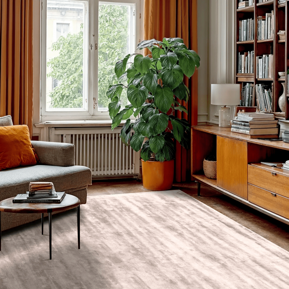 Tappeto in viscosa 'Jodhpur' 70x300cm - Grigio Chiaro/Beige