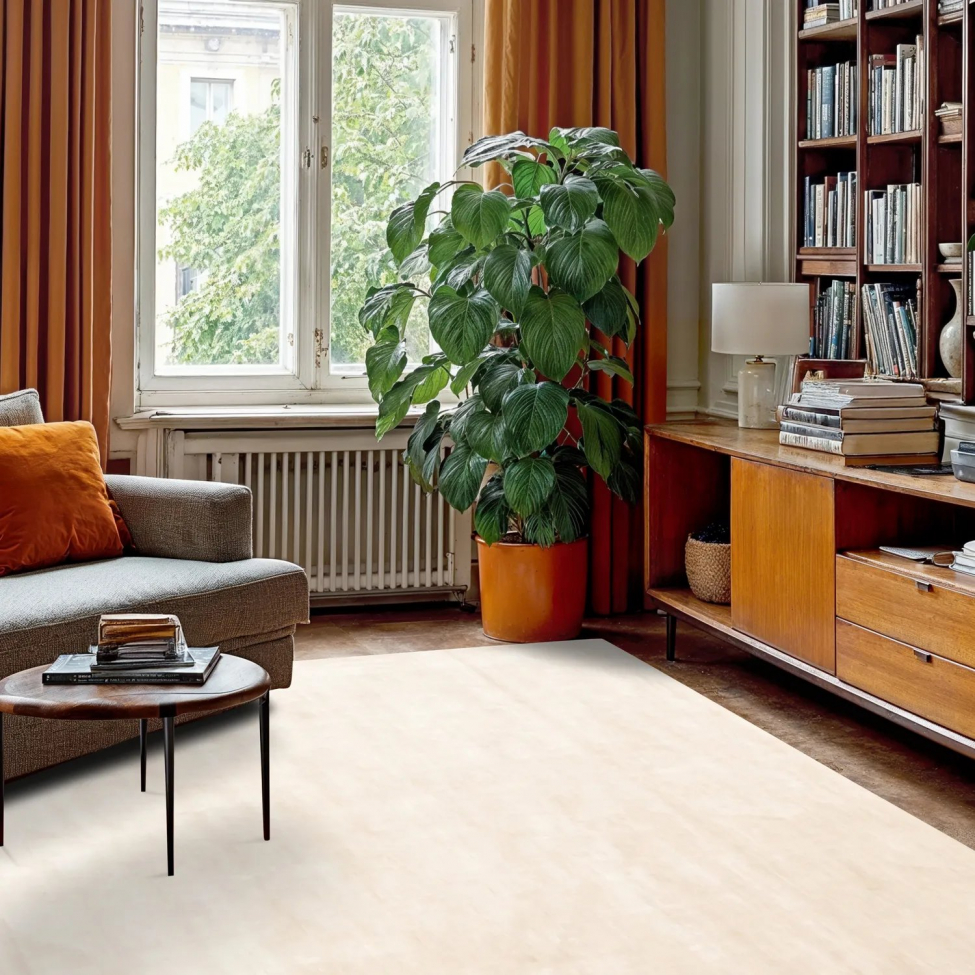 Tappeto in viscosa 'Jodhpur' 240x240cm - Beige chiaro