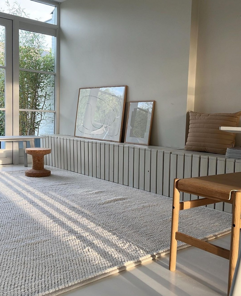 Tappeto in lana 'Avafors' 80x150cm - Beige