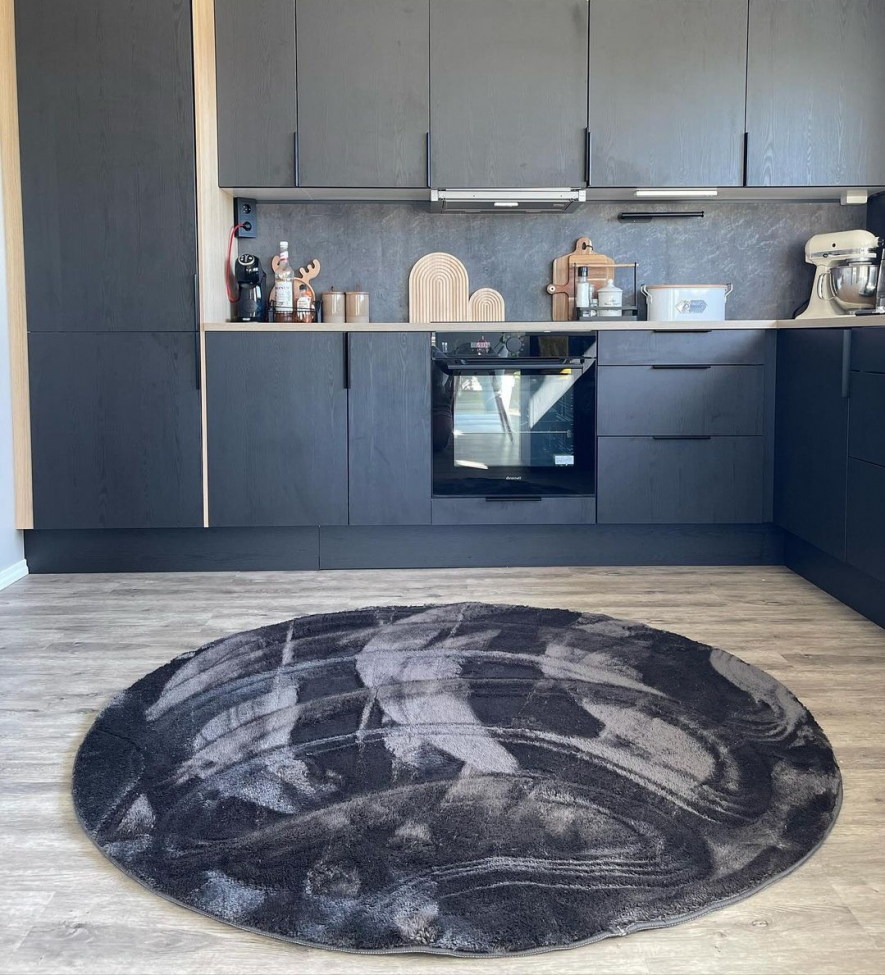 Tappeto rotondo 'Aranga Super Soft' 120cm - Antracite