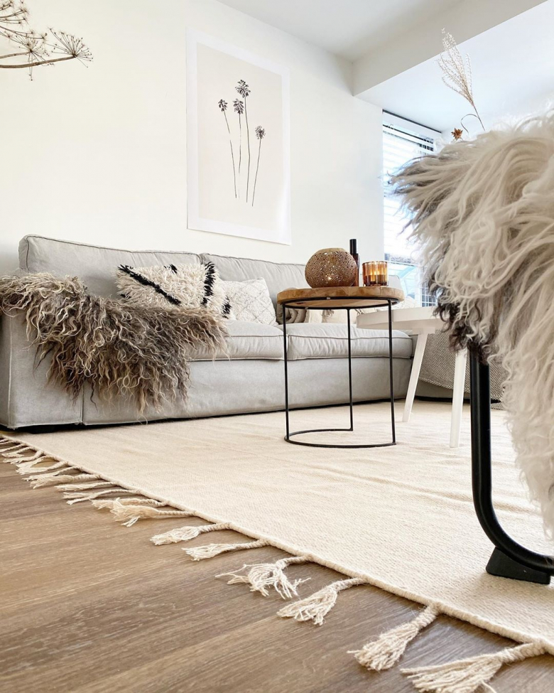 Tappeto in lana 'Malana' 240x240cm - Beige