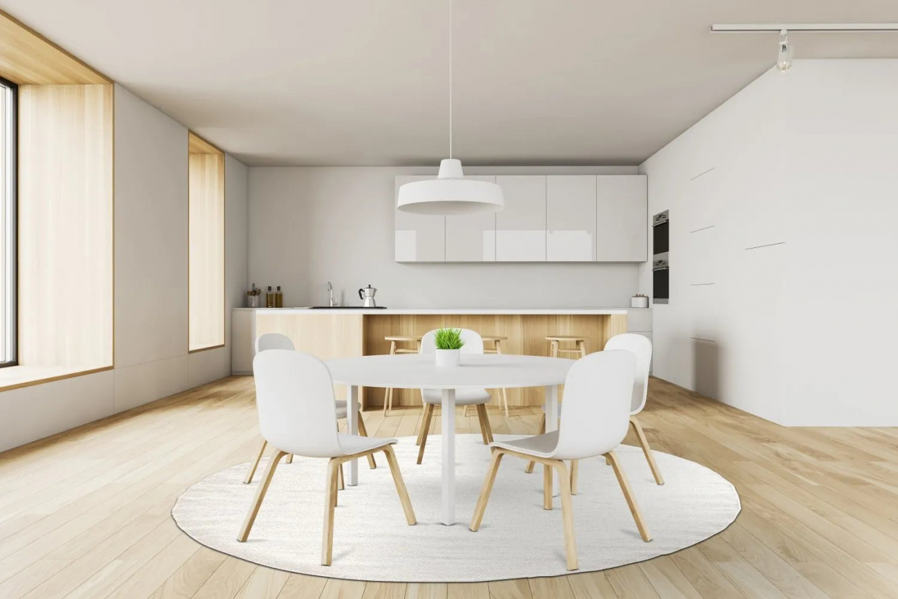 Tappeto rotondo 'Hamilton' 160cm - Bianco