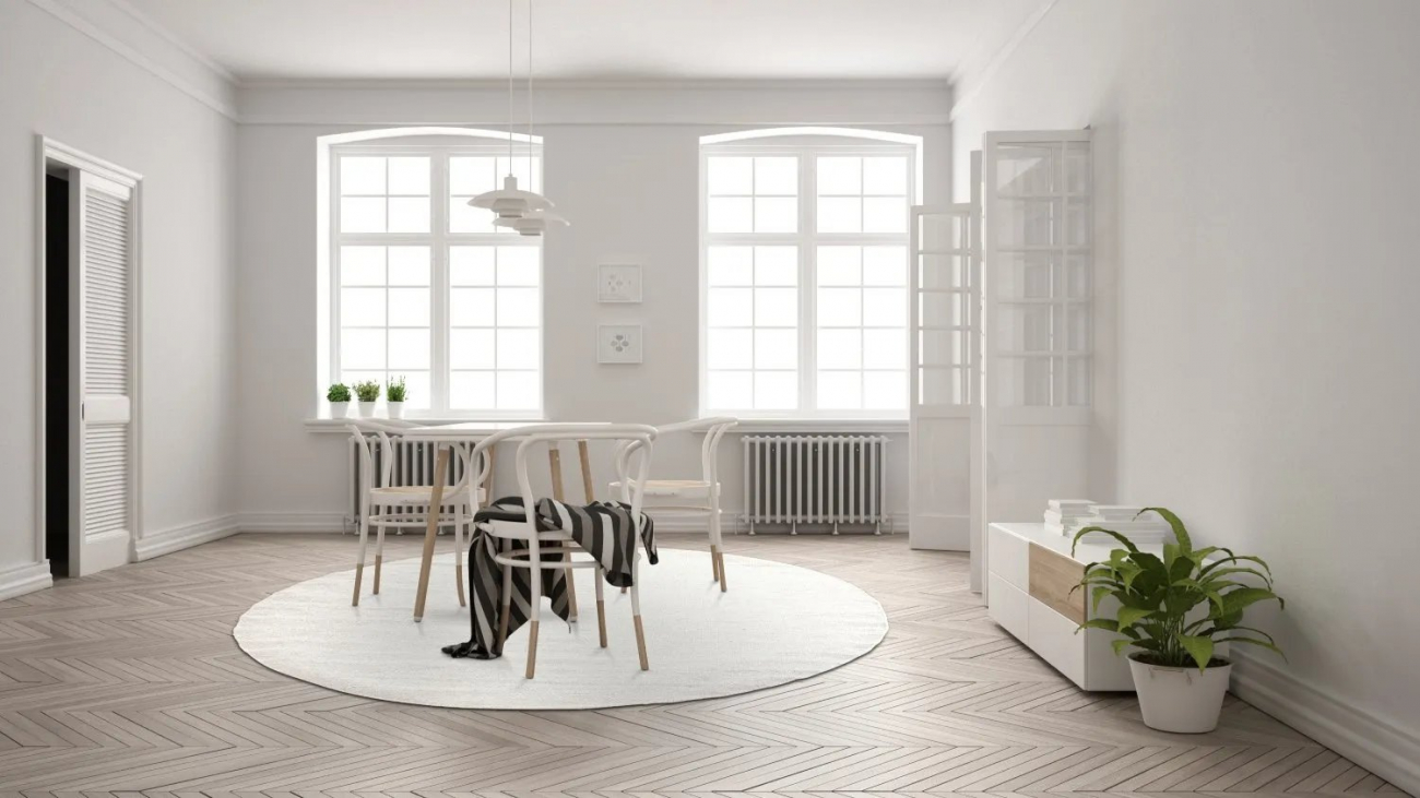 Tappeto rotondo 'Hamilton' 240cm - Bianco