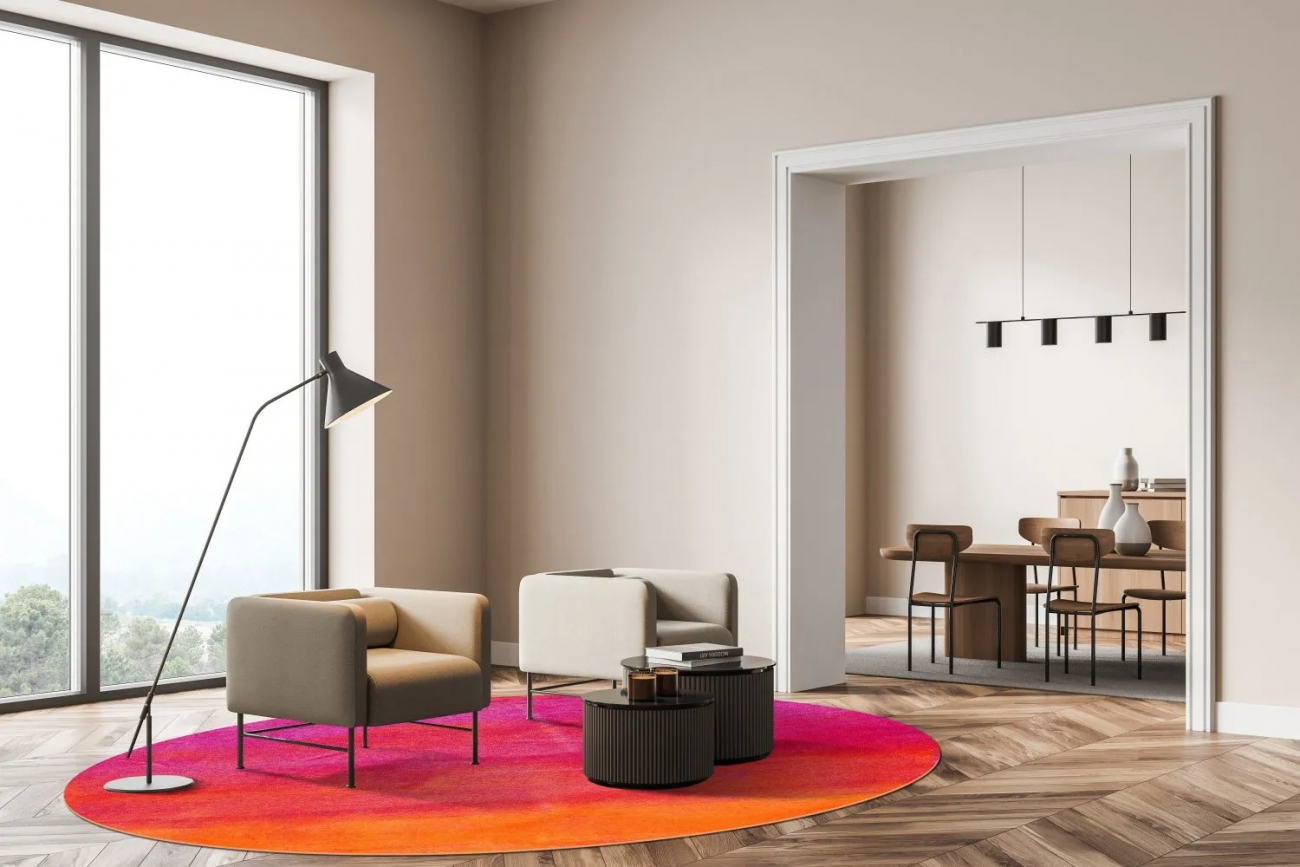 Tappeto rotondo 'Moura' 180cm - Multicolore