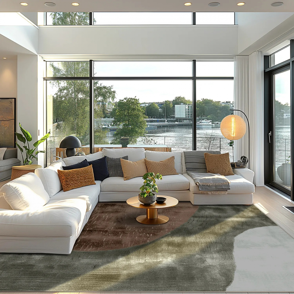 Tappeto Wilton 'Barcelona' 160x230cm - Marrone/Verde chiaro