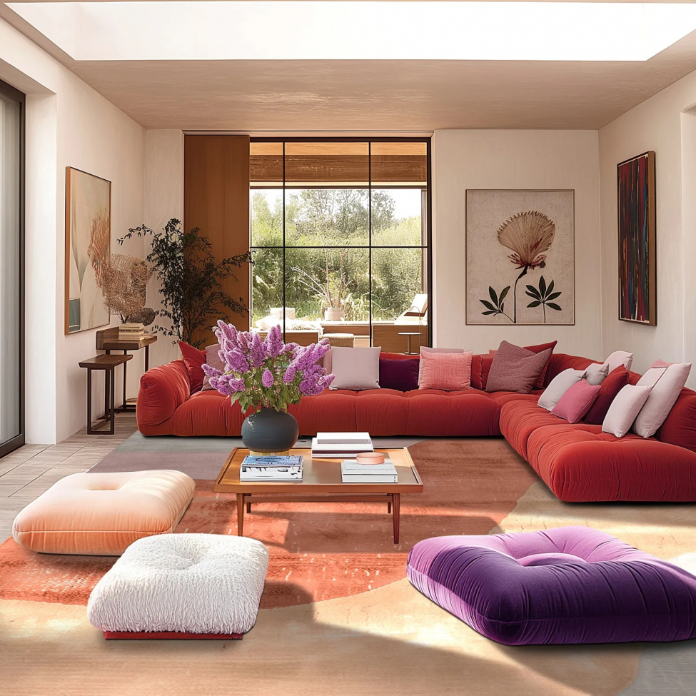 Tappeto Wilton 'Barcelona' 240x340cm - Champagne/Arancione