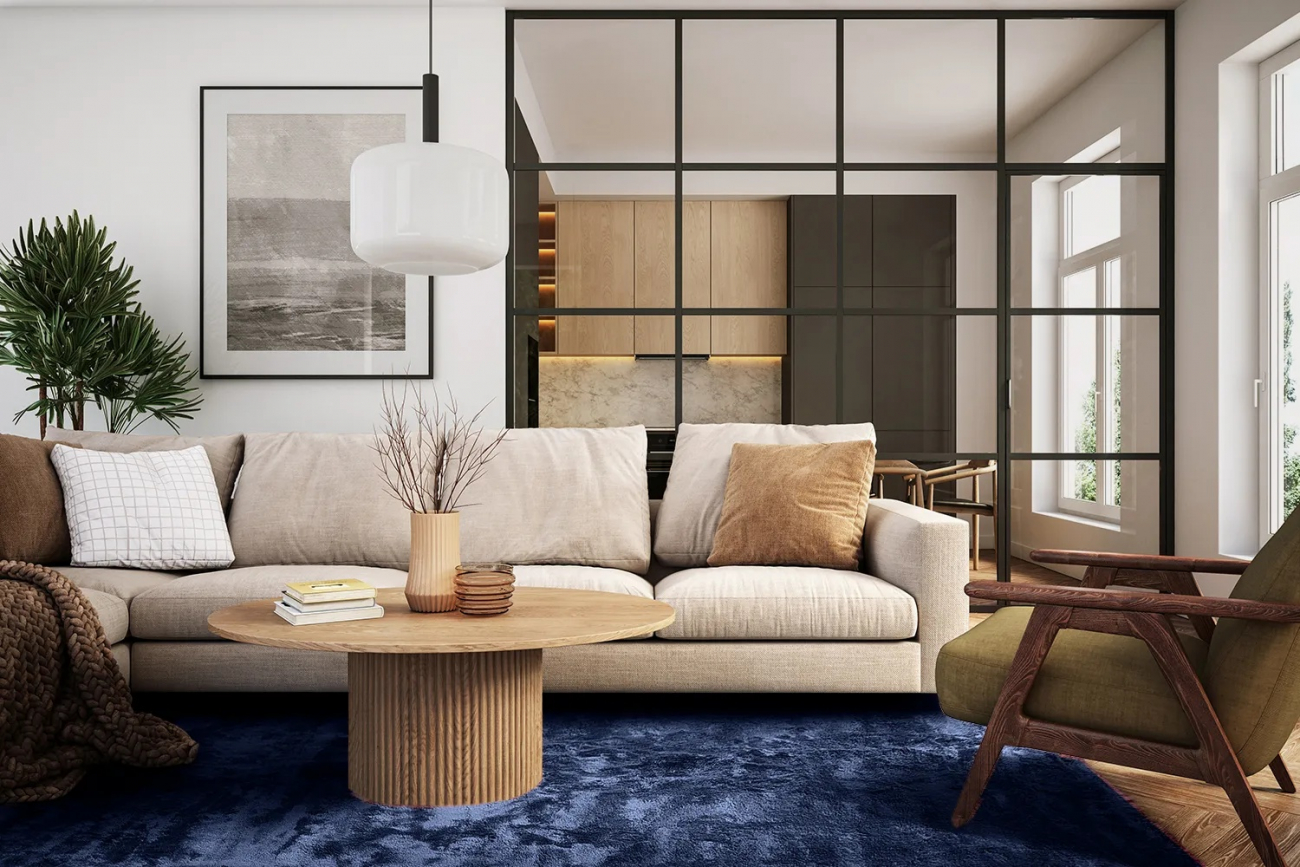 Tappeto a pelo lungo 'Aranga Super Soft' 200x290cm - Blu scuro