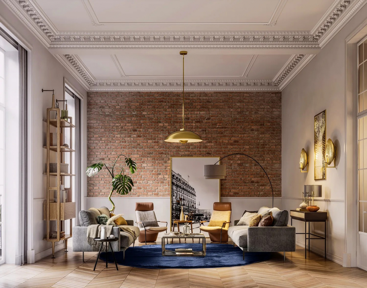 Tappeto rotondo 'Aranga Super Soft' 160cm - Blu scuro