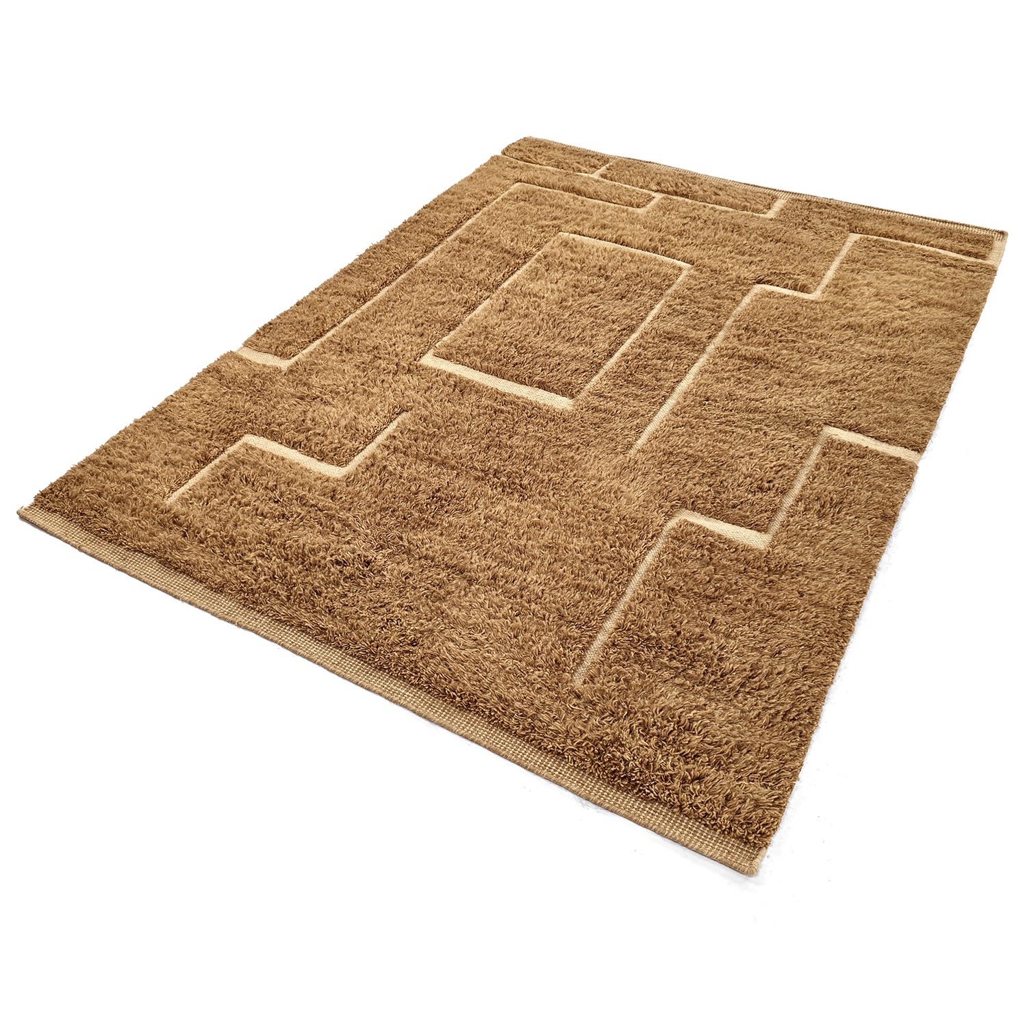 Tappeto Rya 'Kiberg Lana Tessuta A Mano' - Beige