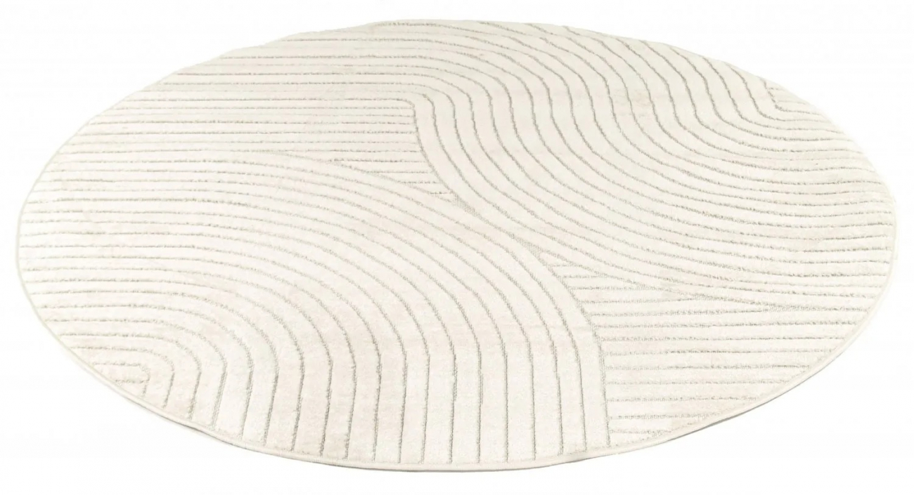 Tappeto rotondo 'Devon' 80cm - Crema