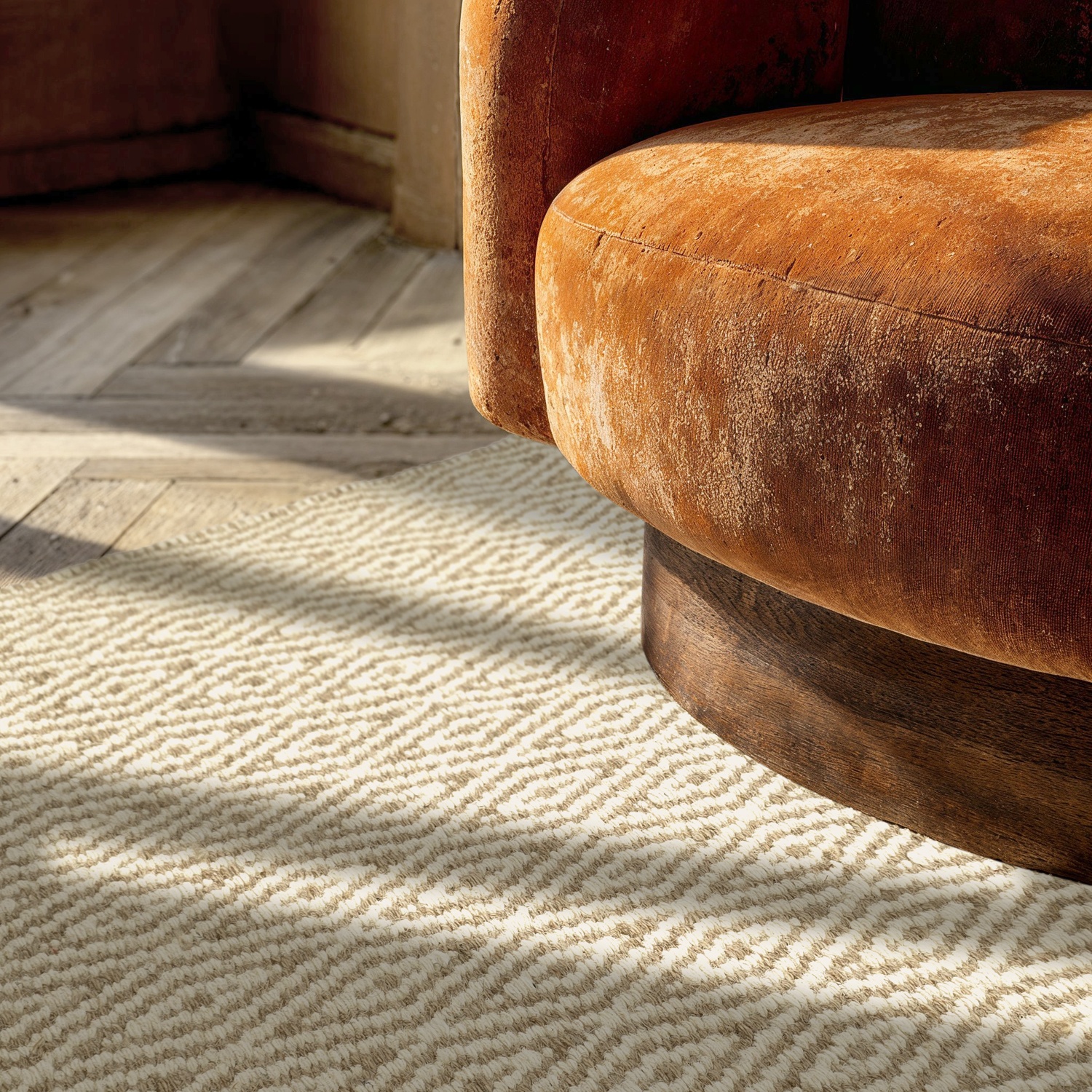 Tappeto di lana 'Monastir' - Beige/bianco