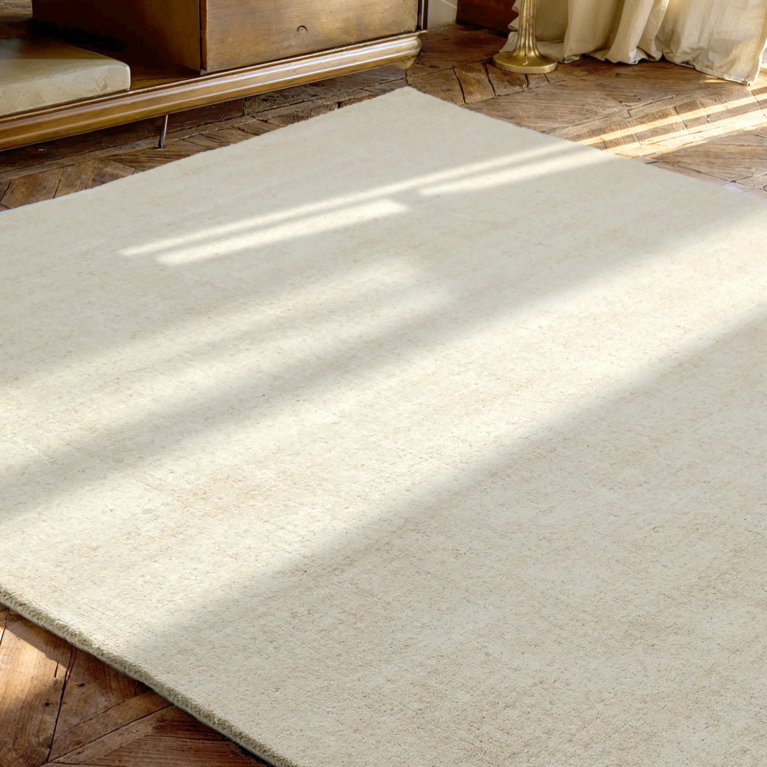Tappeto in lana 'Rozen Handloom Wool Premium' - Bianco