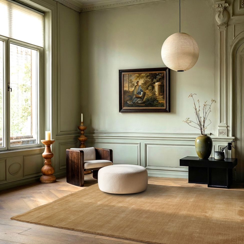 Tappeto in lana 'Rozen Handloom Wool Premium' - Beige