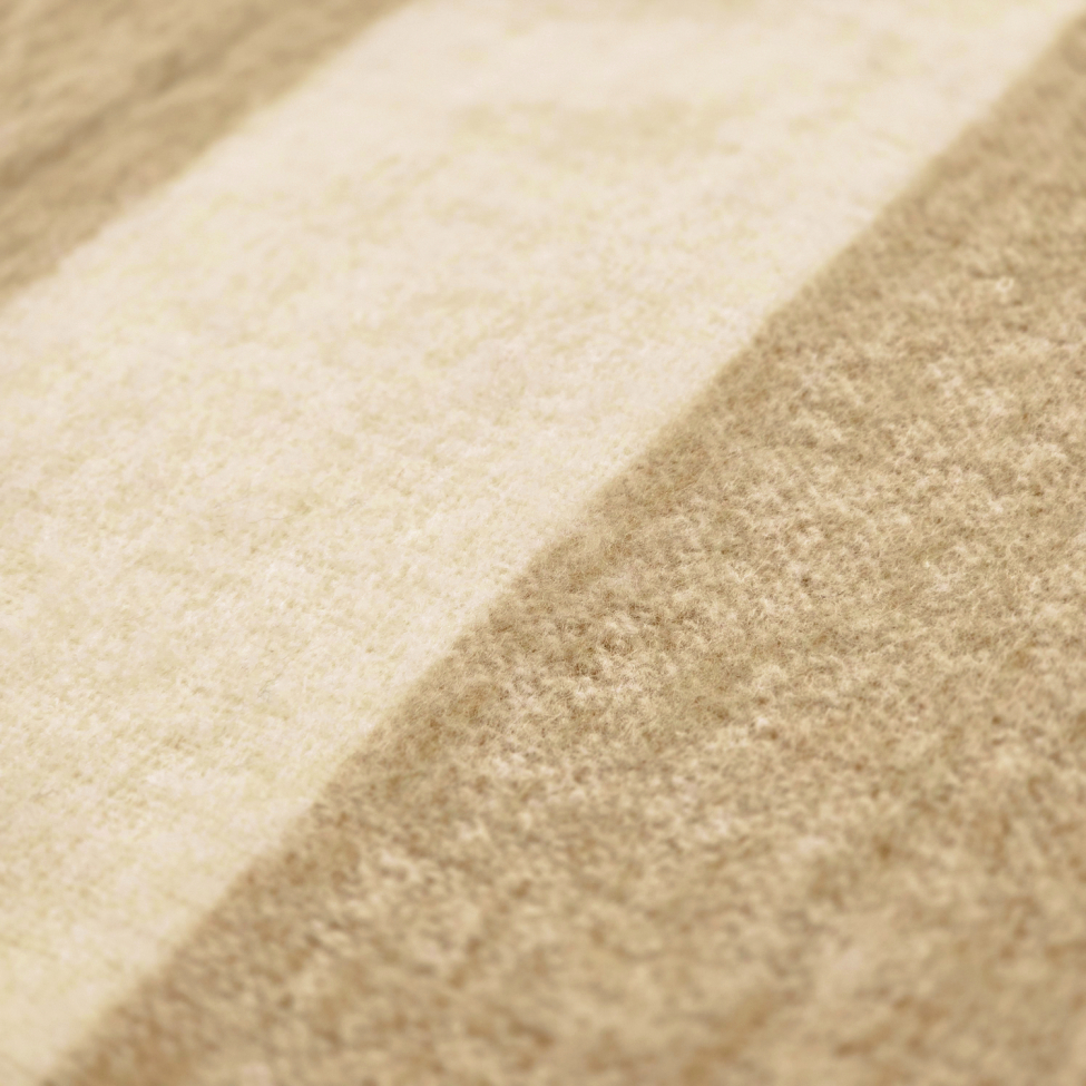 Plaid 'Beatriz Stripe' 130x170cm - Beige/bianco