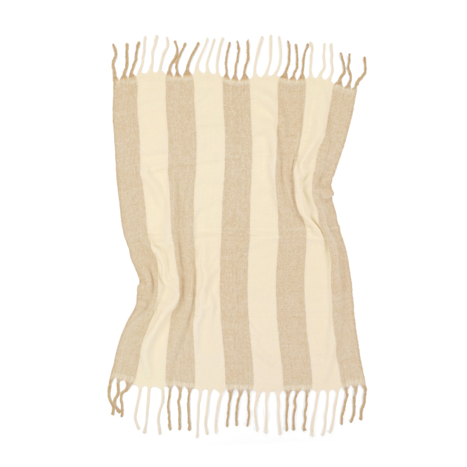 Plaid 'Beatriz Stripe' 130x170cm - Beige/bianco