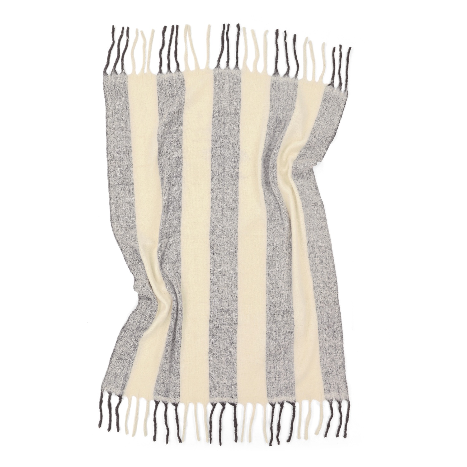 Plaid 'Beatriz Stripe' 130x170cm - Nero/bianco