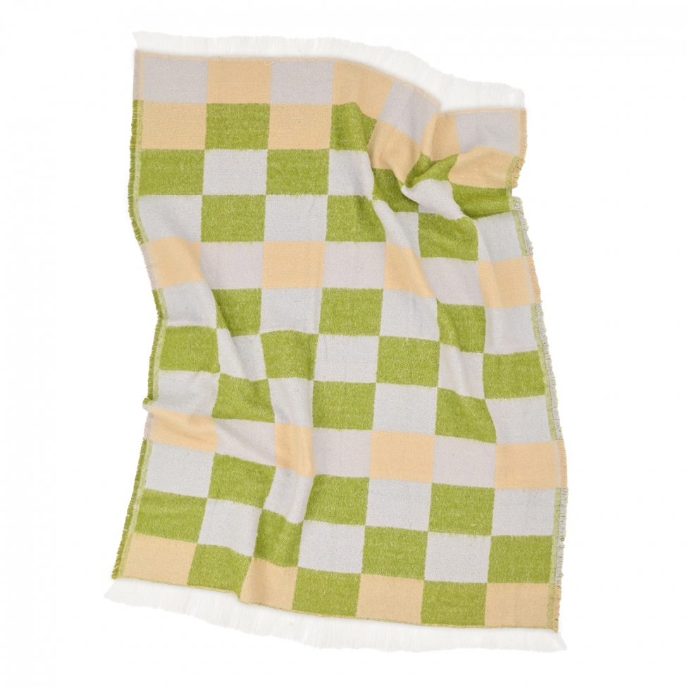 Plaid 'Audrey Check' 130x170cm - Beige/verde/viola