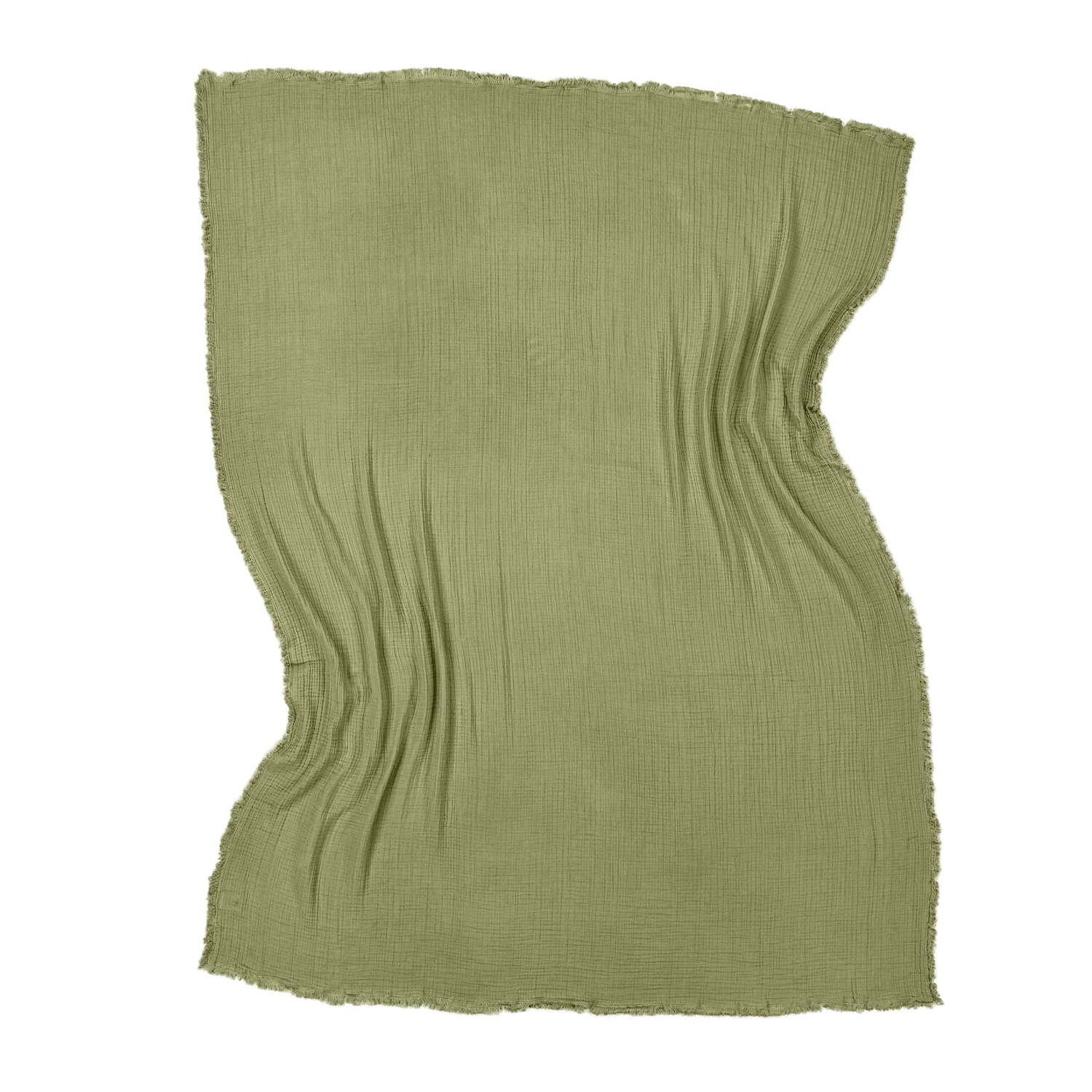 Coperta in mussola 'Dorena' 130x170cm - Verde