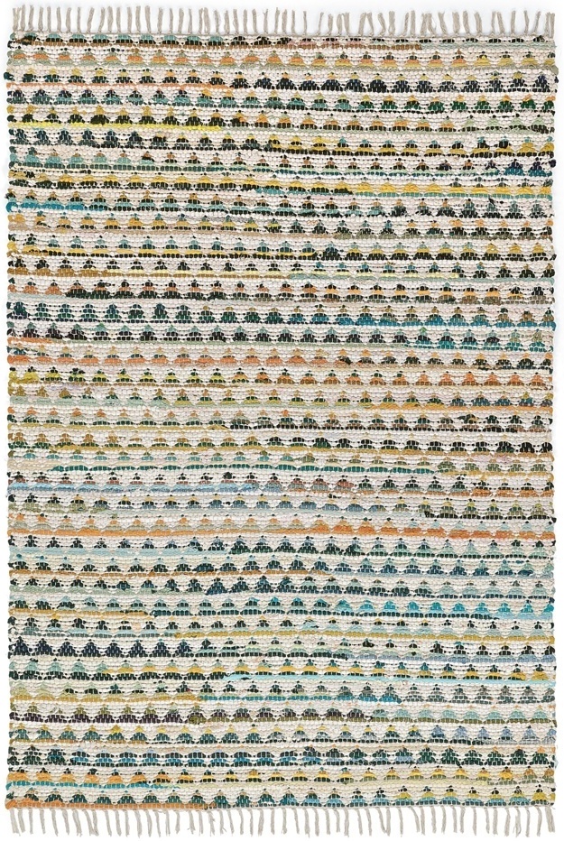 Tappeto di stracci 'Lindby' - Multicolore/giallo