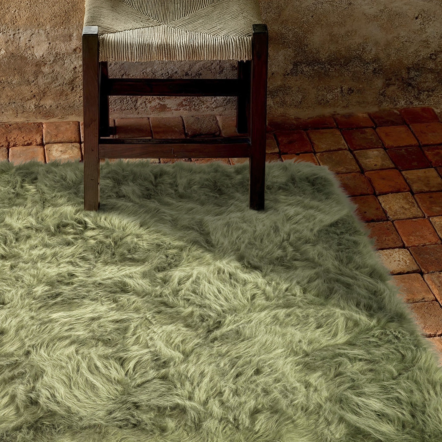 Tappeto Rya 'Sohar' - Verde