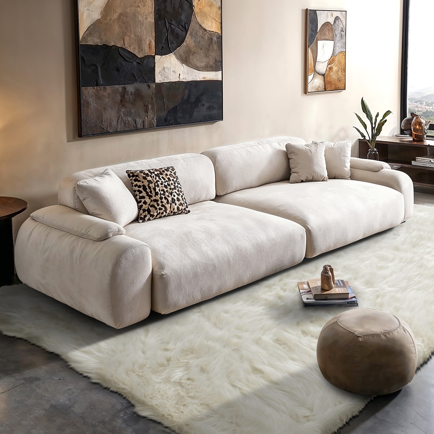 Tappeto Rya 'Sohar' - Bianco