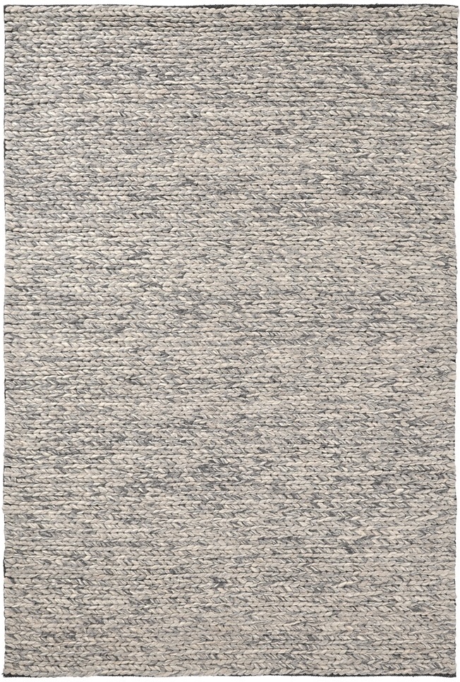 Tappeto di lana 'Talvia Braided Wool' - Grigio scuro